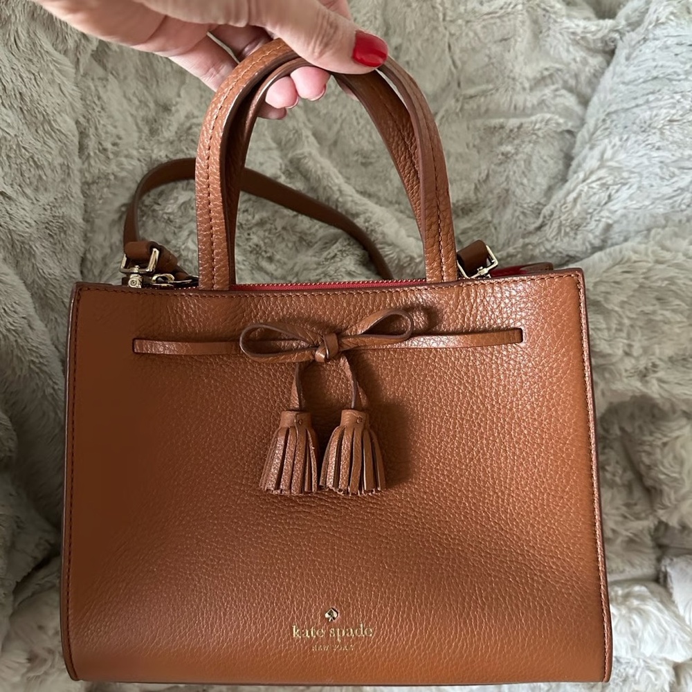 Kate Spade Tan Leather Satchel autumn 🍂 purse